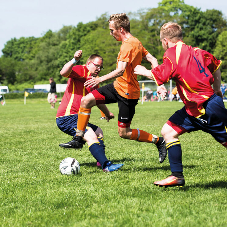 Bild zeigt Fußballspieler der Stiftung Drachensee.