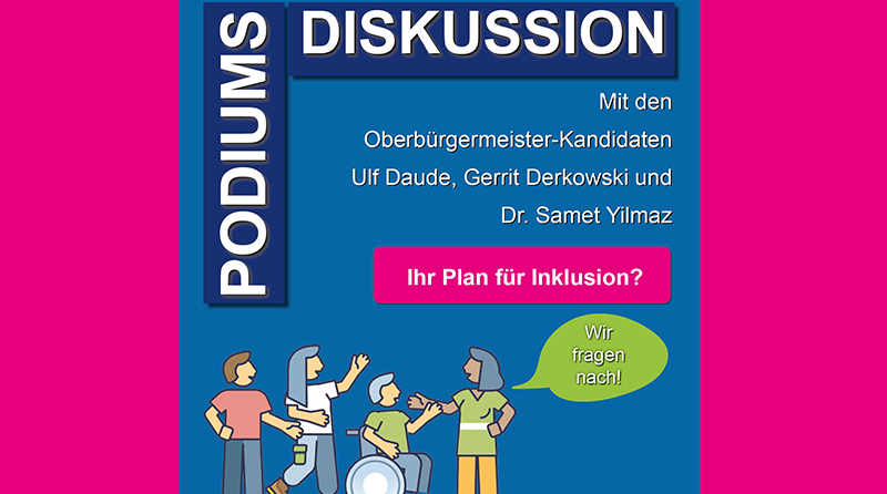 Bild zeigt Plakat für Podiumsdiskussopn