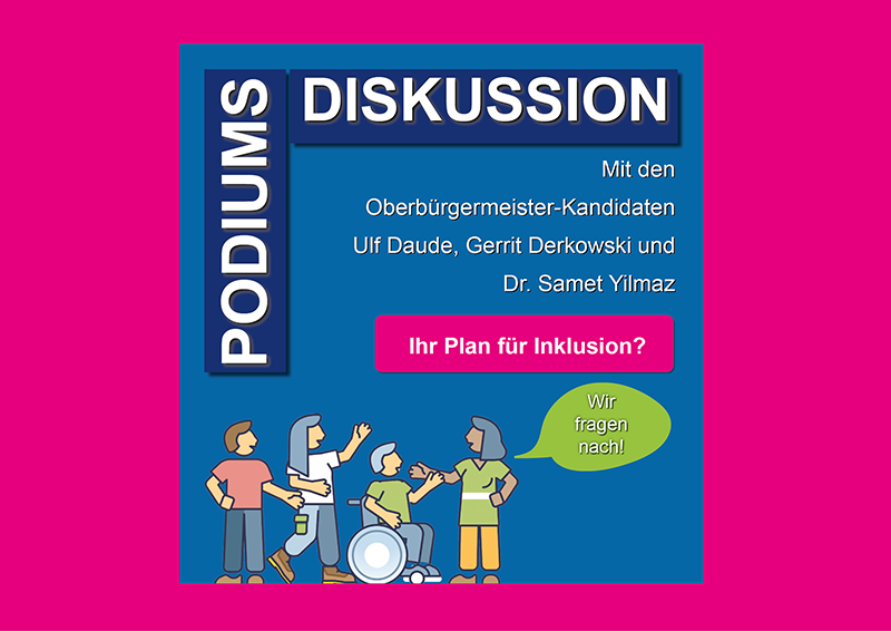 Bild zeigt Plakat für Podiumsdiskussopn