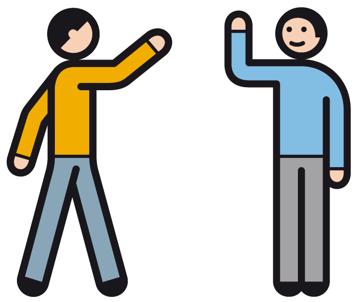 Symbol zwei Menschen für Offenes Treffen