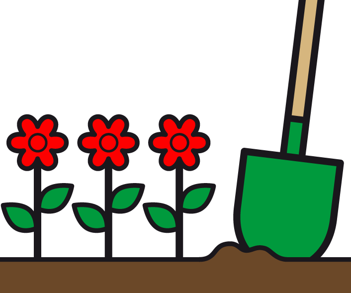 Symbol Gartenarbeit